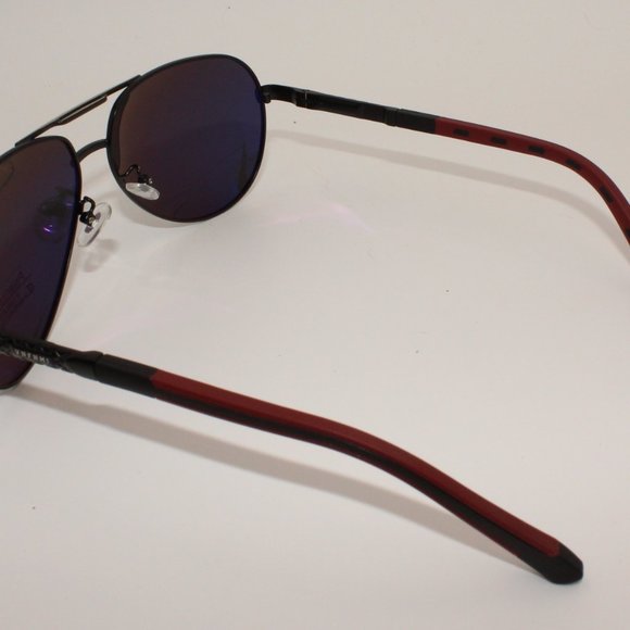 Polarized Aviator Black Metal Frame Sunglasses Unisex - Picture 3 of 6